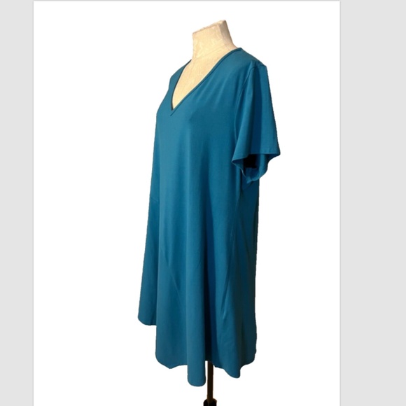 Soft Surroundings Dress 1X Short Sleeve Cotton Modal Stretch Washable NEW - Picture 4 of 10